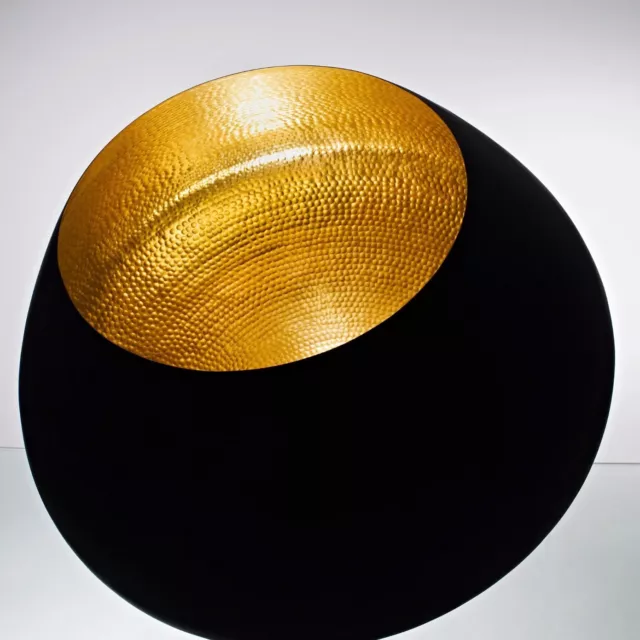 Tom Dixon | Beat Stout Pendant Light in White w Hand-Beaten Brass Interior 2