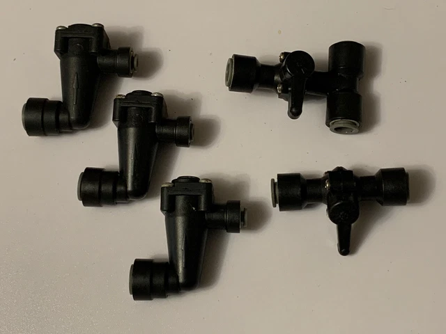 5 x BIERHAHN / PUMPENVENTILE ODER DURCHFLUSSREGLER - GEBRAUCHT