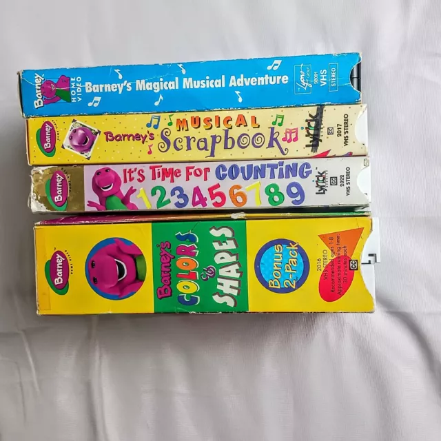LOT 5 BARNEY VHS Tapes (Rough Condition) Counting, Colors and Shapes ...