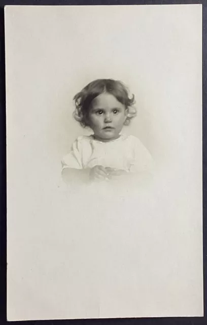 Child Little Girl Real Photo Vintage RPPC Postcard Unposted