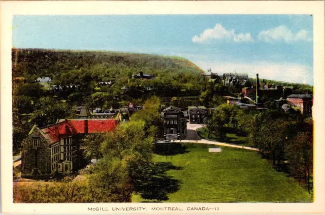 Montreal, Quebec Canada  McGILL UNIVERSITY  Campus View  VINTAGE  Postcard