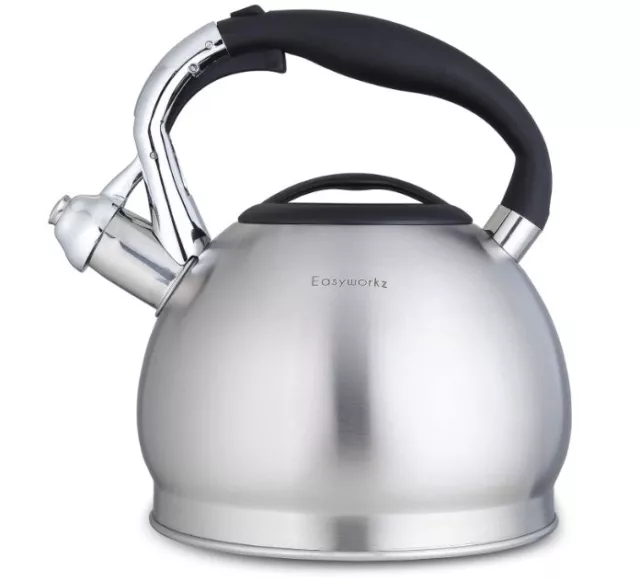 Paris Hilton Whistling Stovetop Tea Kettle,Stainless Steel with