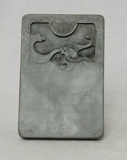 Chine  Carved  Celadon  Ink  Stone    M3643