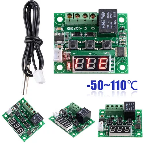 Digital 12V Thermostat -50-110°C W1209 Temperature Controller Switch+Sensor TU