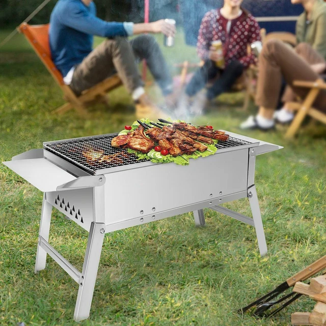 Holzkohlegrill Grill Tischgrill Faltbar BBQ Klappgrill Campinggrill Edelstahl