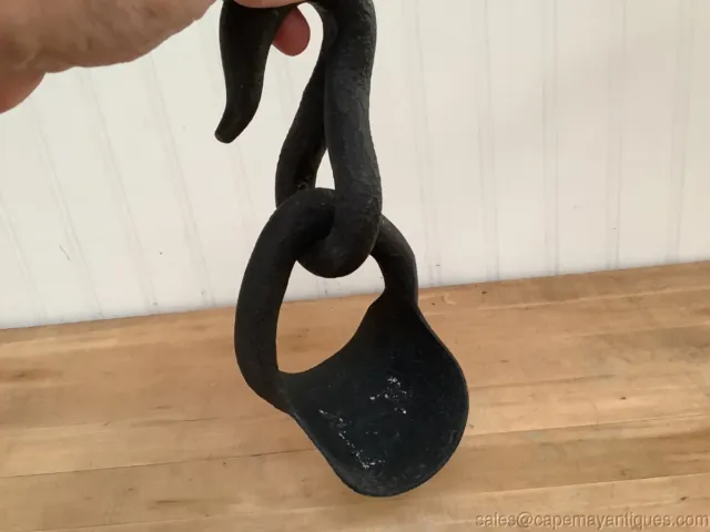 Cast Iron Hook w Hanging Scale Like Section Flower or Fruit Display