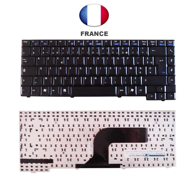 Clavier AZERTY pour ASUS Eeepc 4G blanc
