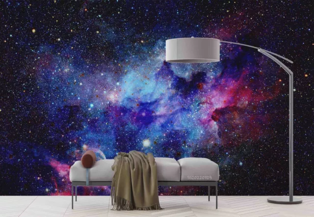 3D Space Galaxy Nebula Wallpaper Wall Mural Peel and Stick Wallpaper 163