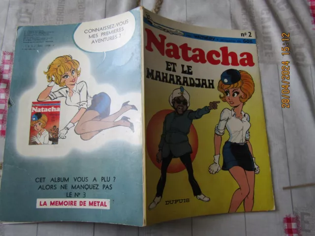 Natacha tome 2 walthery ,,,BD avec  couverture souple ,,EO a vérifier