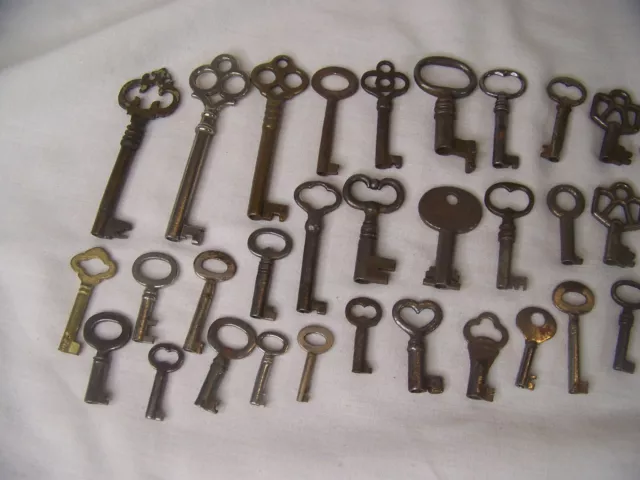 Lot 50 Antique Skeleton Barrel Key Mortise Cabinet Door Lock Architectural 2