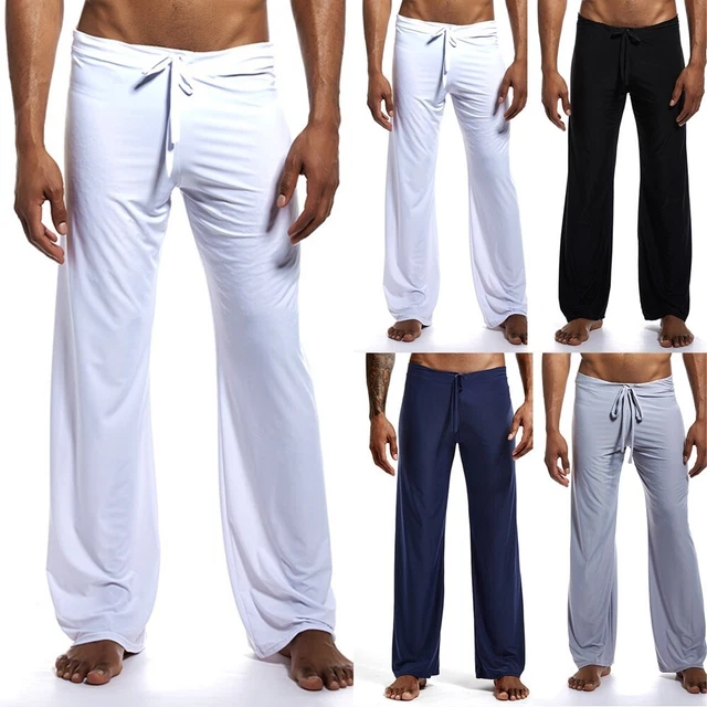 Pantalon De Pyjama Homme Confortable - Bas De Pyjama Décontracté Respirant, Taille Réglable, Idéal Maison/voyage