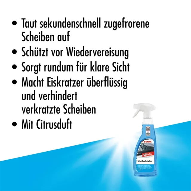 Scheibenenteiser 2 x 750 ml SONAX Scheiben Enteiser, Defroster Spray 3