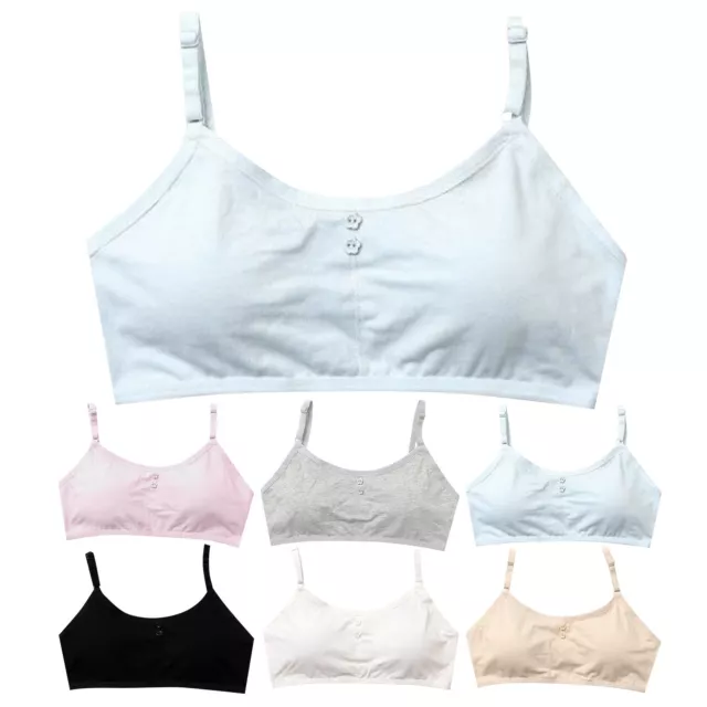 Kids Girls Training Bra Teenage Cotton Breathable Sports Underwear  Adjustable
