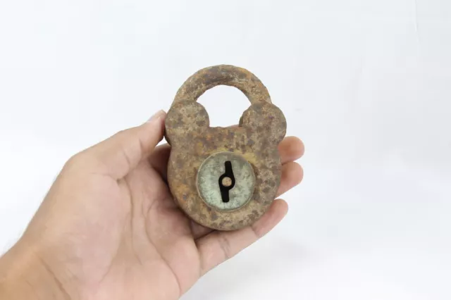Antique Rouillé Old Iron Cadenas - Sans Clés, Jammed, Collection Décoratifs Lock