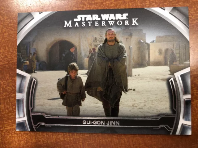 2019 Star Wars Masterwork Defining Moments Insert Card: DM-15 Qui-Gon Jinn