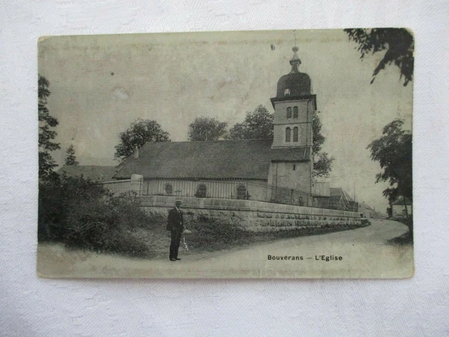 Cpa Doubs 25 Bouverans L'eglise