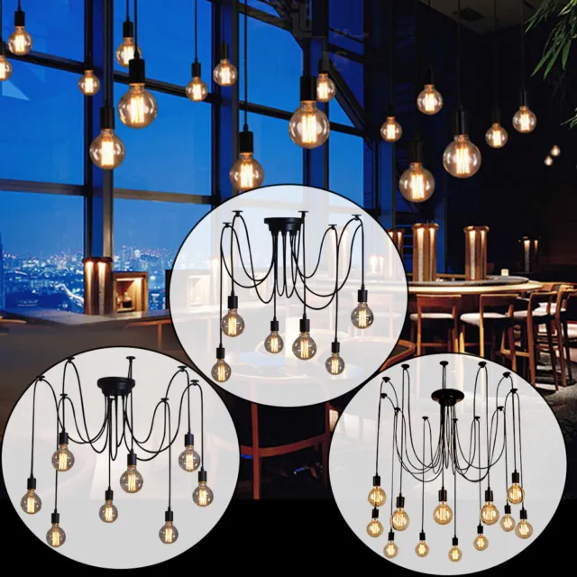 Vintage Decken-Leuchte Edison Pendelleuchte Hänge-Lampe Industrie Design Retro