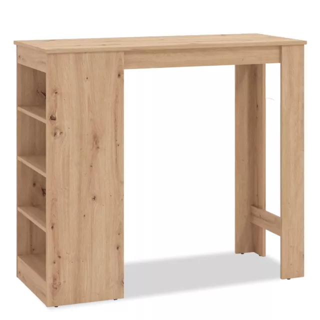 Table haute de Cuisine Bar Mange Denout en Bois Bistrot Rangement Homestyle4u