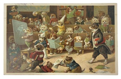 Cuccio Cani #MK43544 Buoni Amici Cane E Cuccioli Donna E Neonato Nel La Cuccia 