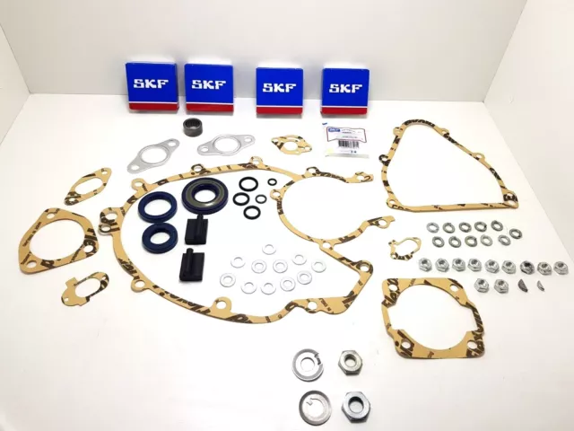 Kit Revisione Motore Piaggio Vespa 50 Pk Xl Cuscinetti Skf Paraoli Guarnizioni 2