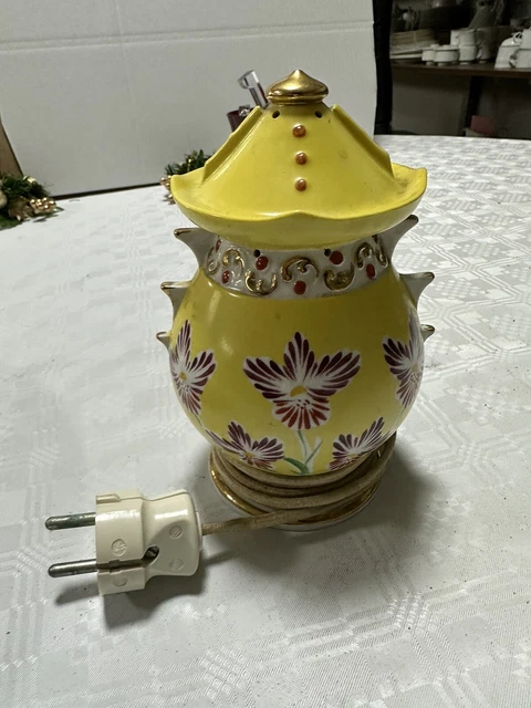 Rauchverzehrer Aerozon Chinesisches Teehaus Porzellan Vintage Lampe  Tischlampe