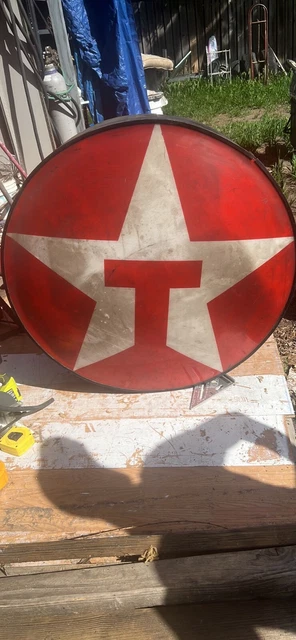 Vintage Genuine Large Hard Plastic Texaco Sign