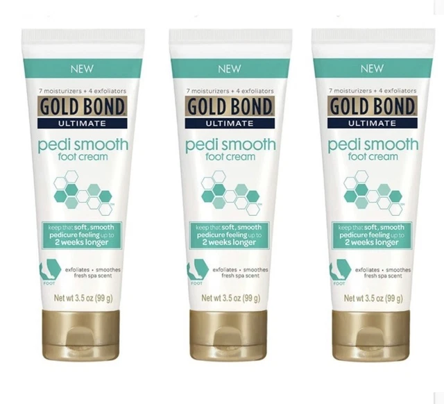 Gold Bond Ultimate Pedi Smooth Foot Cream Fresh Spa Aroma 3,5 oz (paquete de 3)