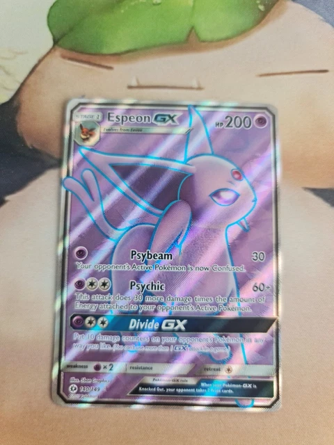 Espeon GX 140/149 Sun & Moon Base SM FULL ART ULTRA RARE Pokemon Card Near Mint