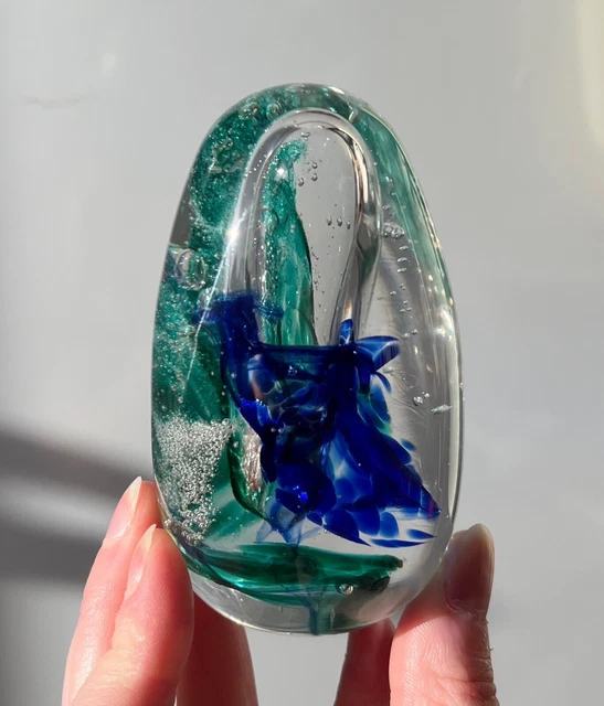 Stunning Hand blown Millrace Paperweight