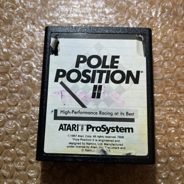 Pole Position II (Atari 7800, 1986) Tested & Working Cartridge Only Authentic