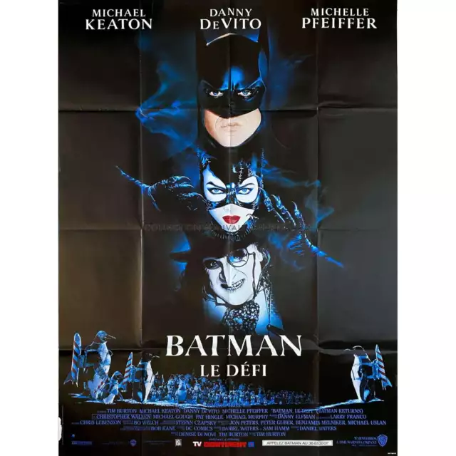 BATMAN 2 LE DEFI Affiche de film  - 120x160 cm. - 1992 - Michael Keaton, Tim Bur