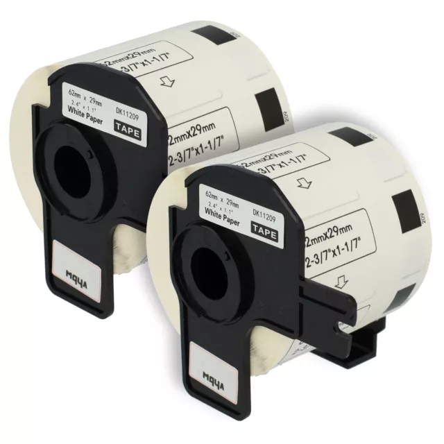 2x rouleaux d'étiquettes compatible avec Brother PT QL-580N QL-650 QL650TD