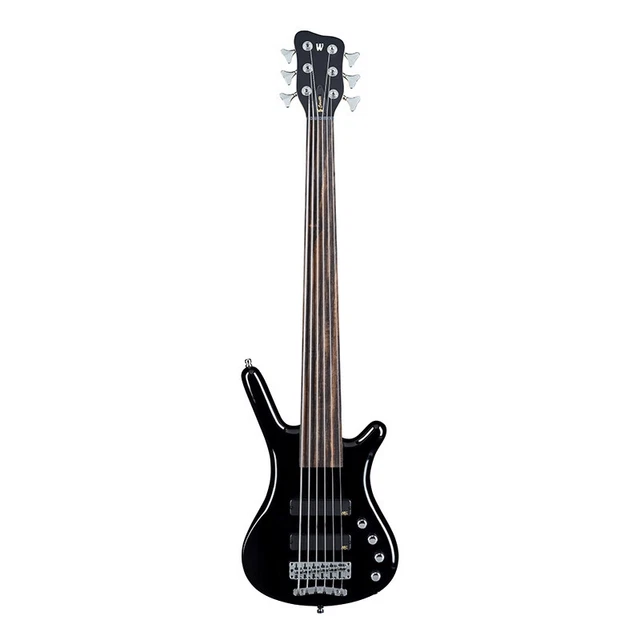 Warwick Corvette Basic 6 - Basse électrique 6 cordes fretless - Solid Black