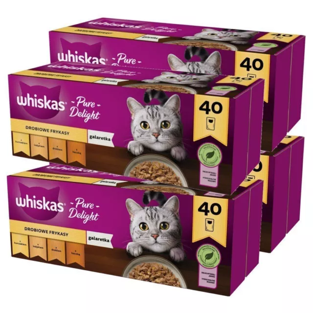 WHISKAS ALIMENT POUR VOLAILLES EN GELÉE 160x85G