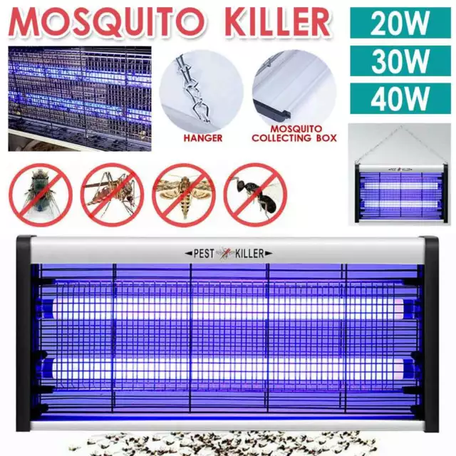 40W Electric UV Mosquito Fly Insect Pest Killer Bug Zapper Trap Lamp In outdoor