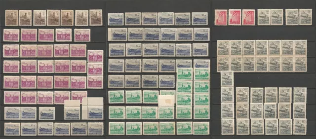 Reich Besetzung Estland 1941 Mi 4-9 MNH**-MH-MNG(*) abarten, verschiedene Farben