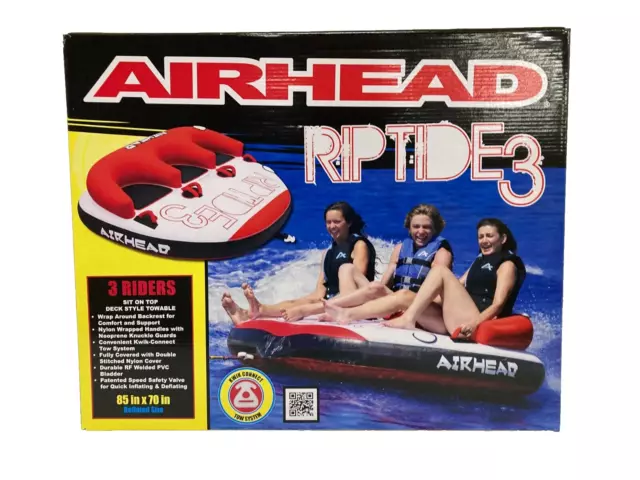 Airhead Riptide 3 Riders Float Deck Style Tow-able, 85"x 70", Lake Float AHRT-13