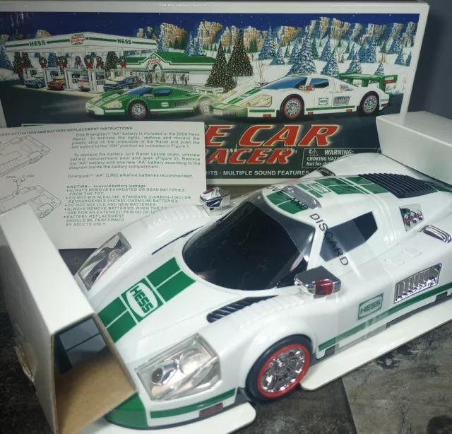 Vintage 2009 Hess Race Car and Racer - New With Box And Instructions