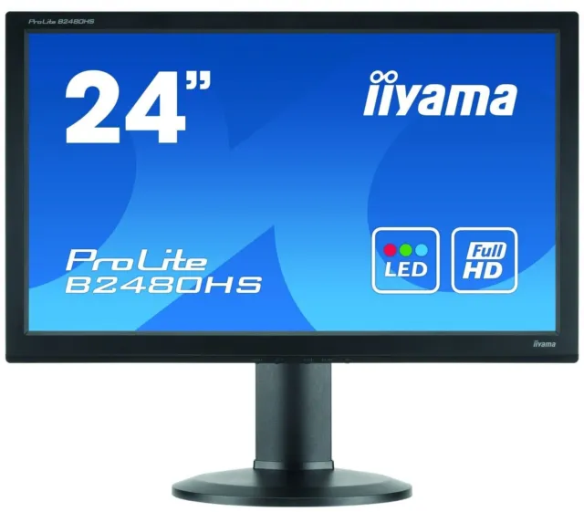 IIyama ProLite B2480HS-B1 24 Zoll Breitbild LED Monitor Full HD HDMI DVI VGA