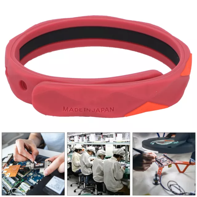 Anti Static Wristband Anti Shock Wrist Strap Electrostatic Removal Bracelet Red