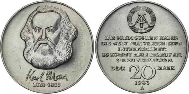 DDR 20 Mark 1983 A 100. Todestag Karl Marx