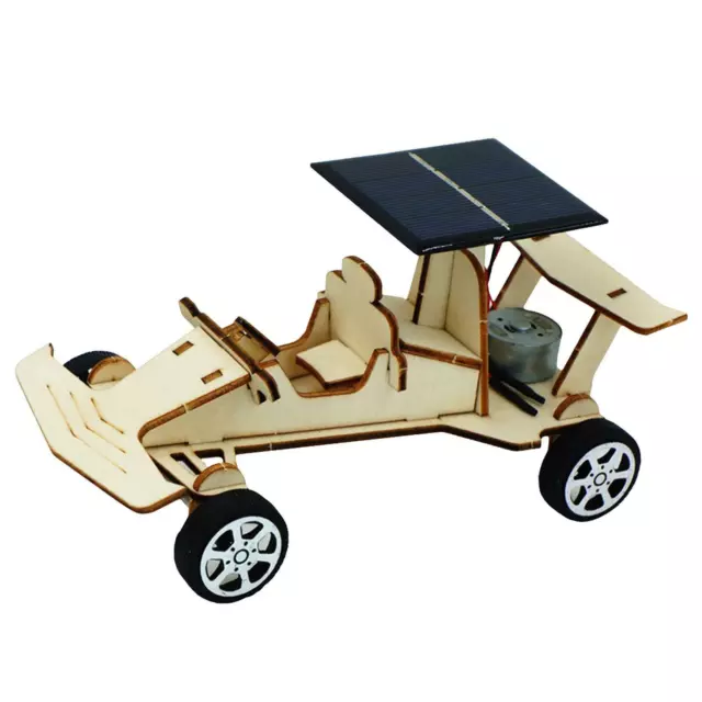 DIY Wooden Science Experiment Model Kit Solar Power Car, Physics Educational