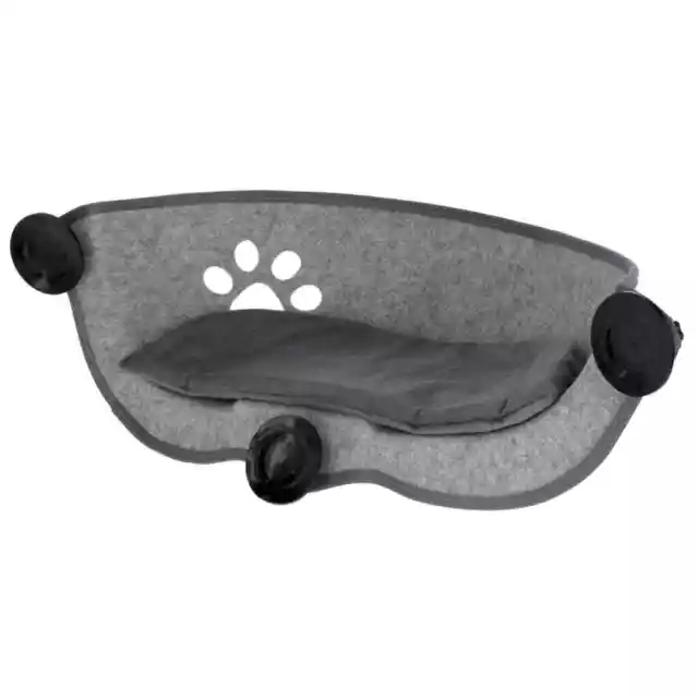 Kerbl Lit de bronzage de fenêtre pour chat Filzino 70x26x26 cm Gris