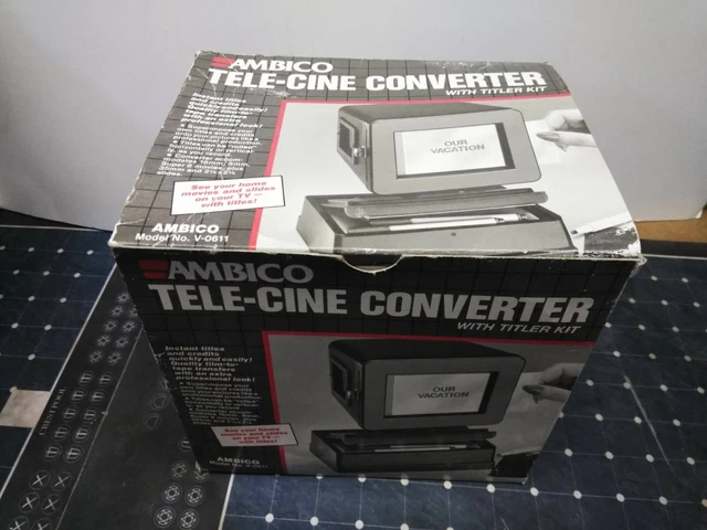DE COLECCIÓN EN CAJA ORIGINAL - Convertidor Ambico Tele-Cine V-0611 - SIN KIT DE TITULAR