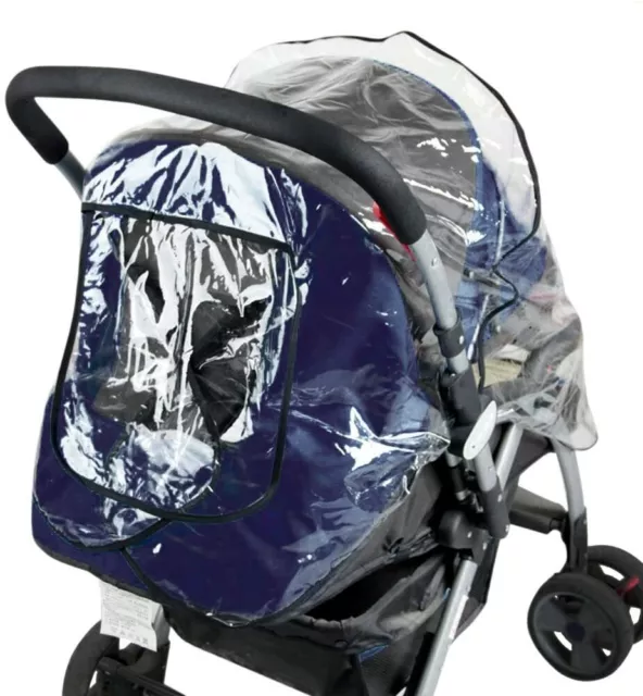 Baby Stroller Rain Cover Wind Universal Rain Canopy Raincoat for Pram Pushchair 2