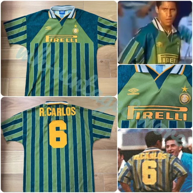 Maglia Shirt Trikot Camiseta Fc Inter Milan Umbro third 1995/96 Roberto Carlos