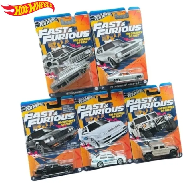 Hot Wheels Fast & Furious Hw Decades Of Fast Asst. Hnr88 Diecast Scale 1:64 Cars