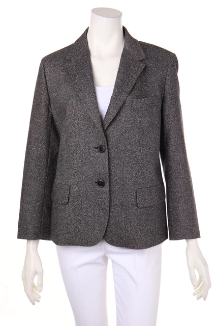 Max Mara WEEKEND Blazer misto lana fessura I 48 = D 44 bianco e nero