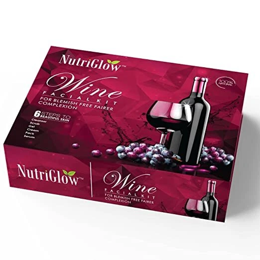 NutriGlow Vino Facciale Kit Per Imperfezioni Gratuito, Tutti Pelle Tipi - 250gm+