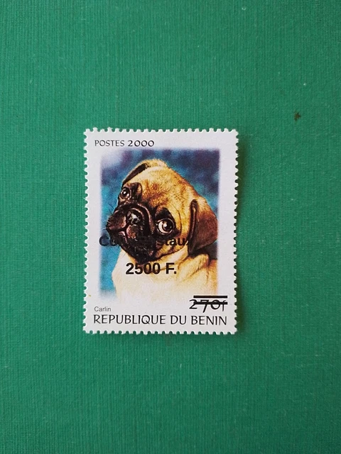 Bénin surchargé overprint 2500f sur 270f MNH neuf Chien Colis Postaux RARE